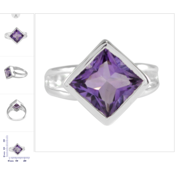 Amethyst Gemstone 925 Solid Silver Ring